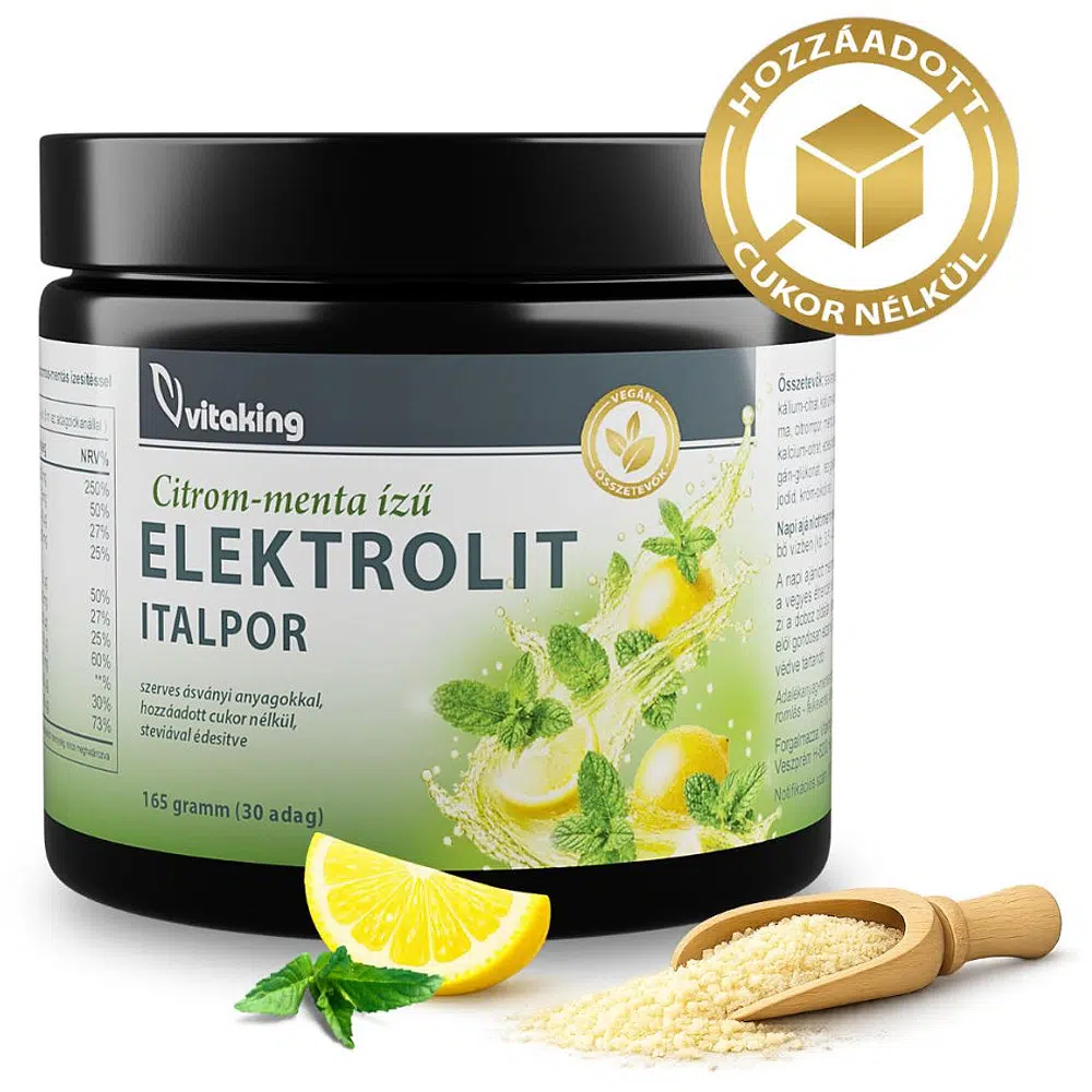 Vitaking Elektrolit citrom-menta ízű italpor - 165g