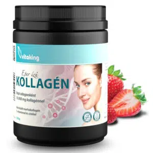 Vitaking Kollagén Eper ízű italpor dobozos - 330g