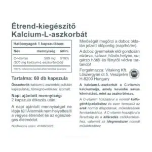 Vitaking C-vitamin Kalcium L-Aszkorbát kapszula - 60db - Image 2