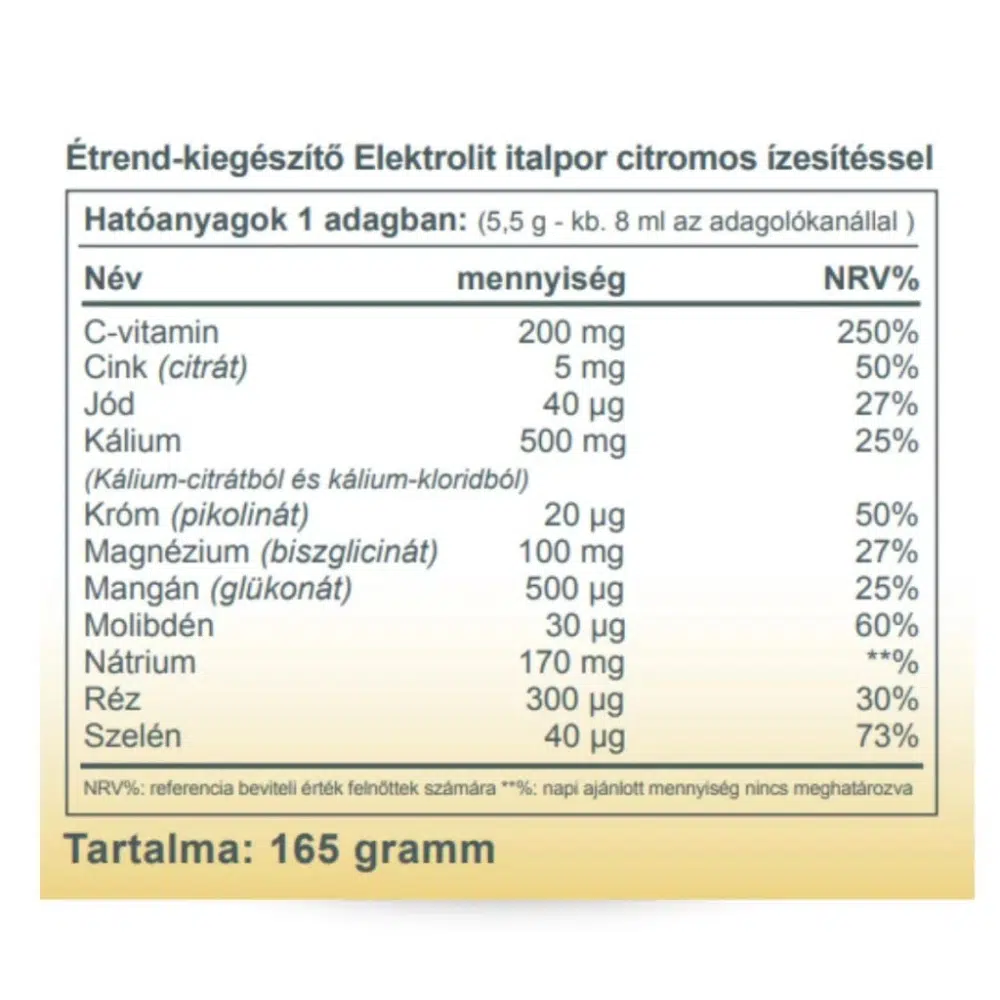 Vitaking Elektrolit citrom ízű italpor - 165g - Image 2