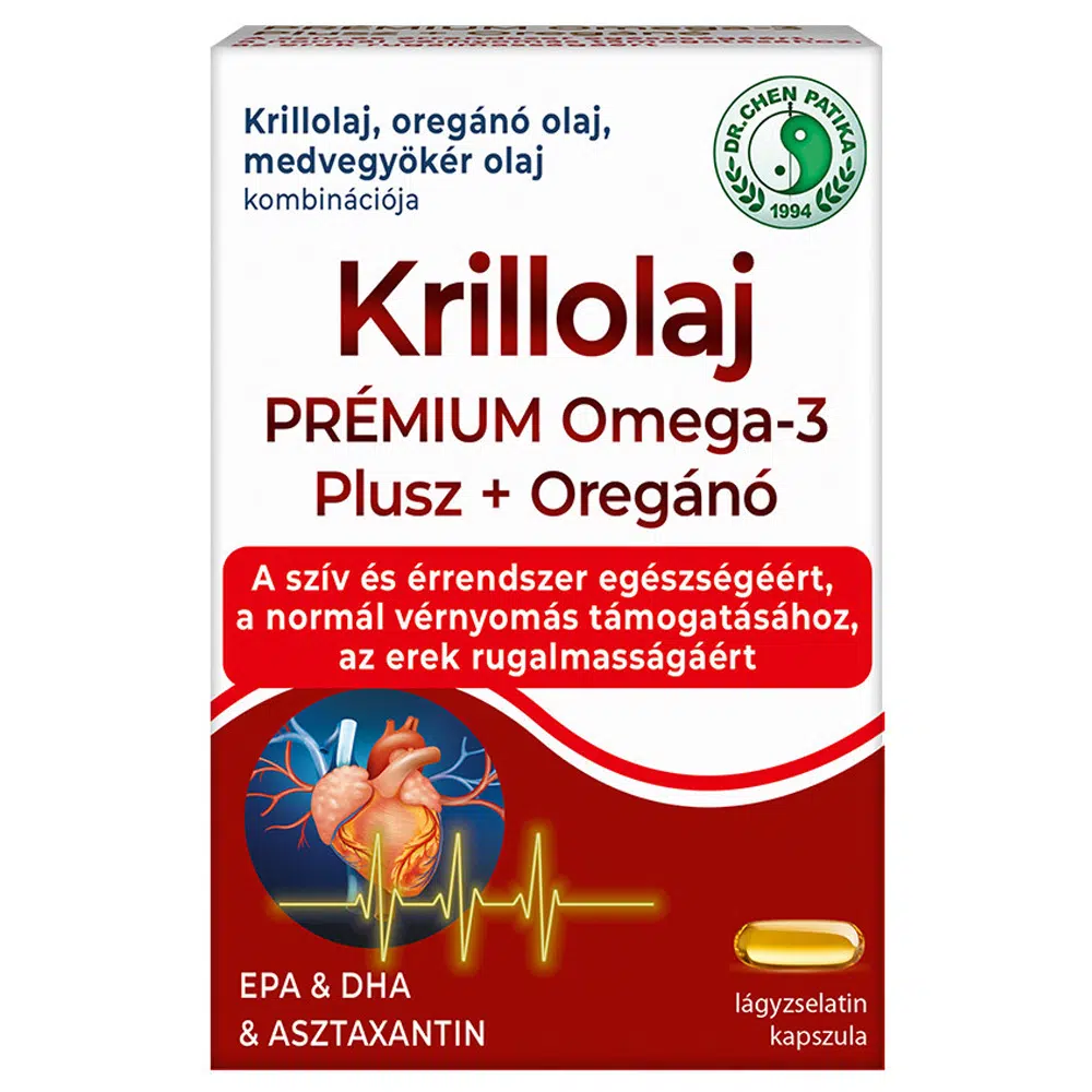 Dr. Chen Krillolaj prémium Omega-3 plusz és oregánóolaj kapszula - 60db
