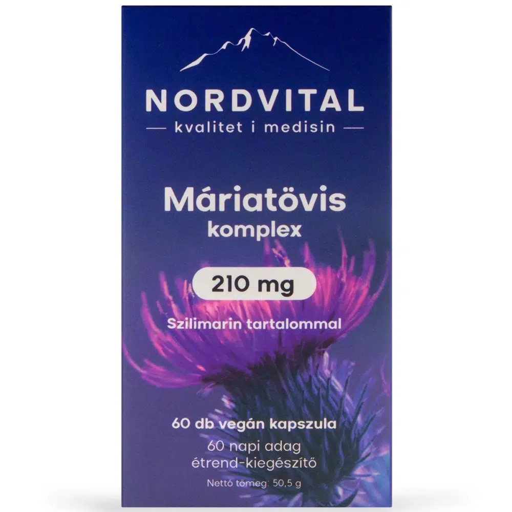 Nordvital Máriatövis komplex 210 mg kapszula - 60db