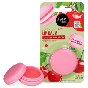 Organic Shop „Cseresznyés macaron” ajakbalzsam bio cseresznyével - 8ml