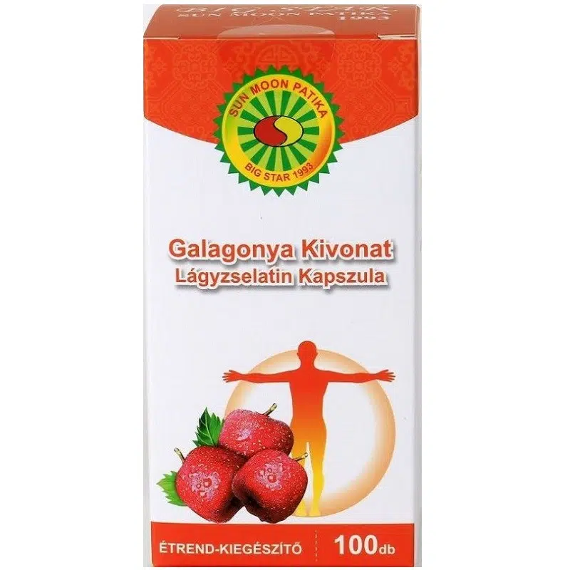 Sun moon galagonya gyümölcskiv. Kapszula 100 db