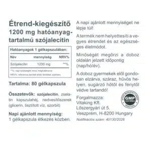 Vitaking Szója Lecitin lágyzselatin kapszula - 80db - Image 2
