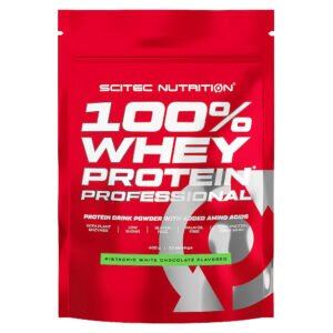 Scitec Nutrition 100% Whey Protein Professional pisztácia fehércsoki - 400g