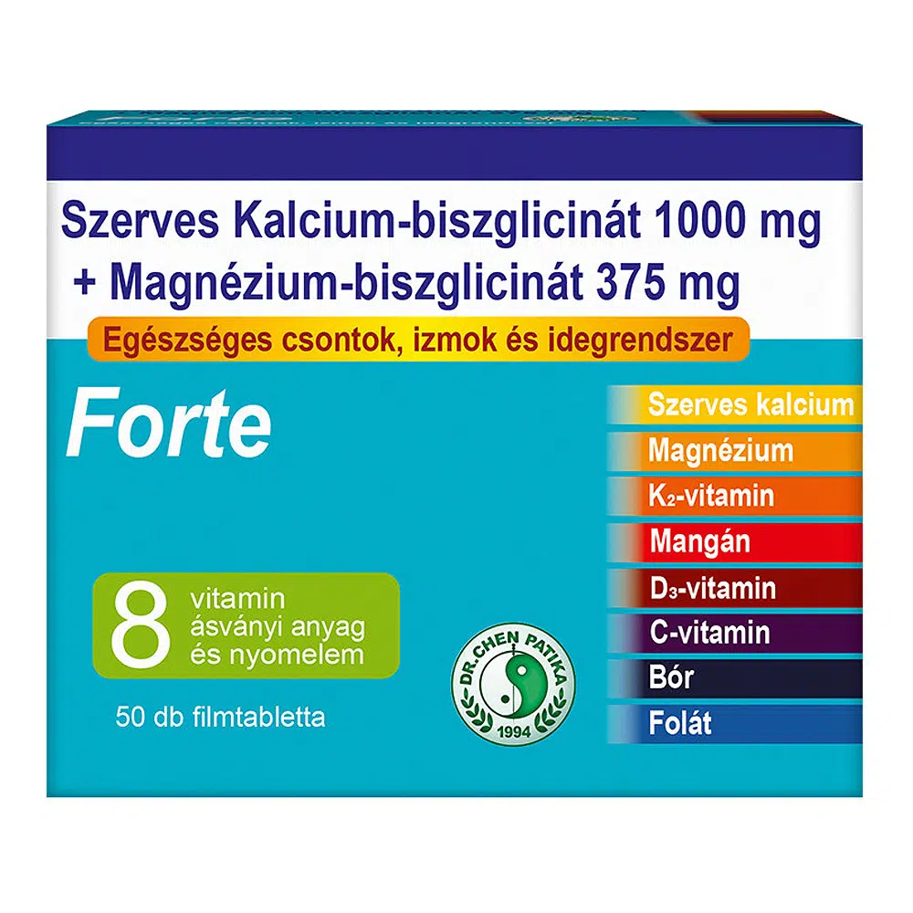 Dr. Chen Szerves Kalcium 1000mg + Magnézium-Biszglicinát 375mg - 50db