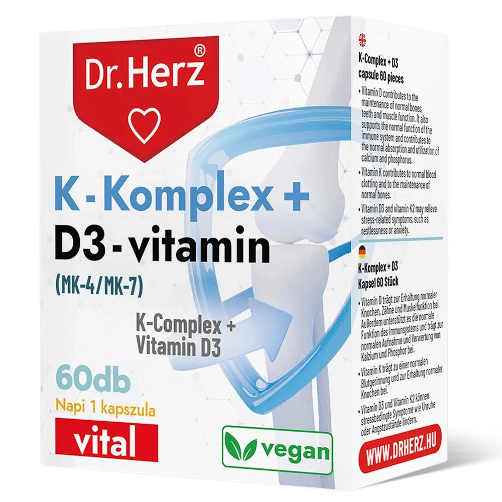 Dr. Herz K-Komplex + D3-vitamin kapszula - 60db