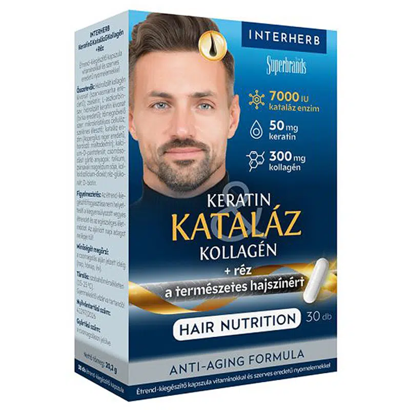 Interherb Keratin & Kataláz & Kollagén Hair Nutrition kapszula - 30db